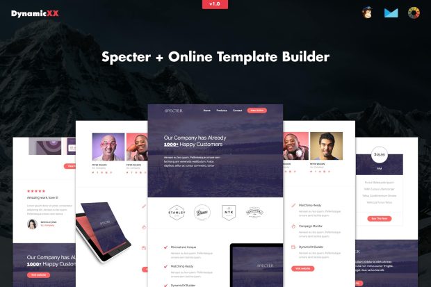 Specter - Responsive Agency Email + Online Builder