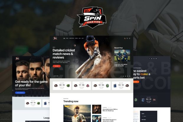 Spin - Cricket Team Sports WordPress Theme + AI 1.3.0