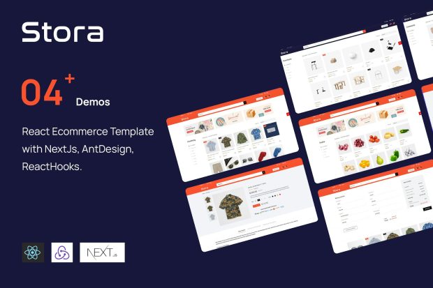 Stora - React Ecommerce NextJs, ReactHooks...