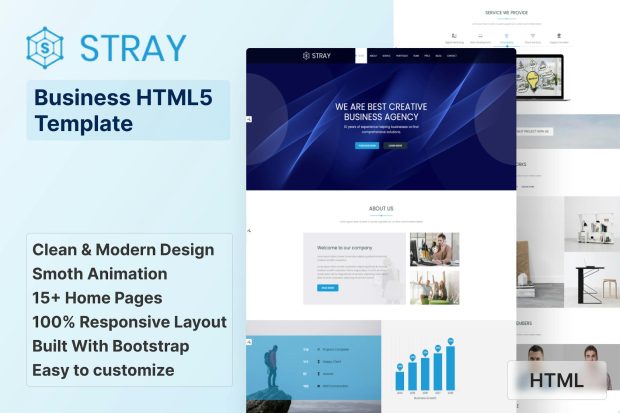 Stray - Business Landing Page HTML Template