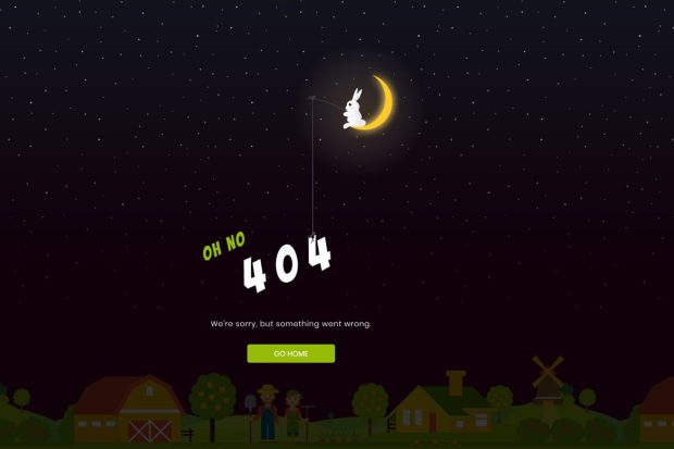 Sunset - Creative Animated 404 Page