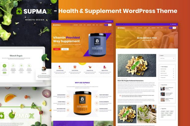 Supmax - Health & Supplement Elementor WordPress 1.0