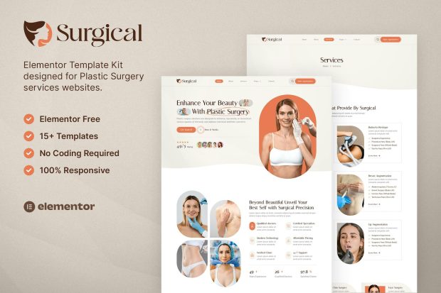 Surgical – Plastic Surgery Clinic Elementor Template Kit