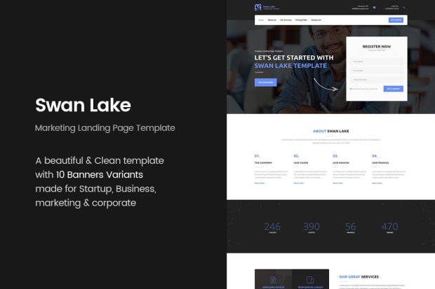 Swan Lake - Marketing Landing Page