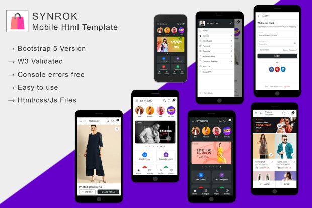 Synrok - Mobile HTML Template