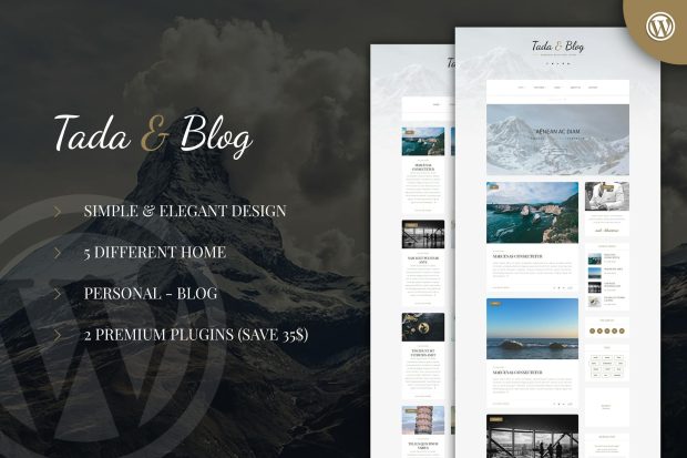 Tada & Blog - Personal Blog WordPress Template 1.3