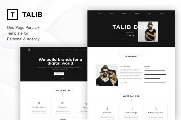 Talib - Parallax Template for Personal & Agency