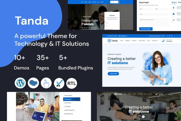 Tanda - Technology & IT Solutions WordPress Theme 1.3.4