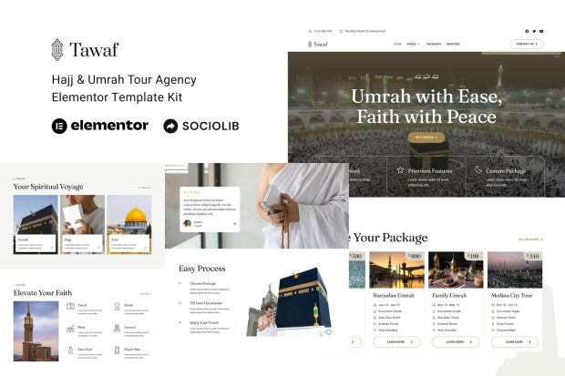 Tawaf - Hajj & Umrah Tour Agency Elementor Template Kit