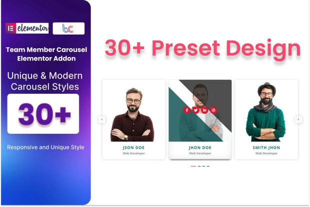 Team Member Carousel Addon For Elementor 1.3