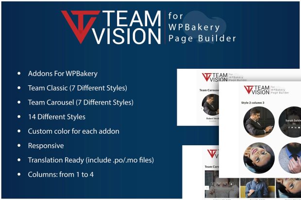 Teamvision - Team Addons for WPBakery Page Builder 1.0