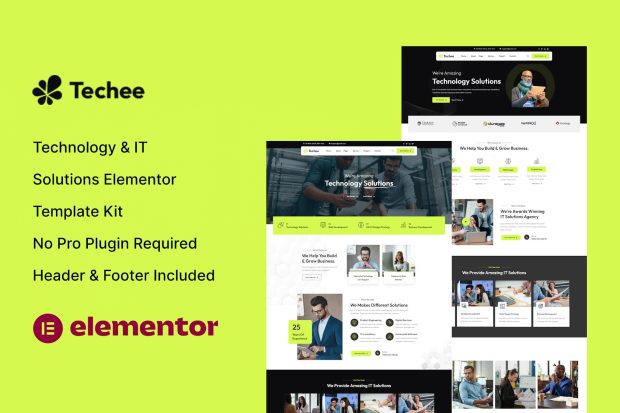 Techee - Technology & IT Solutions Elementor Template Kit