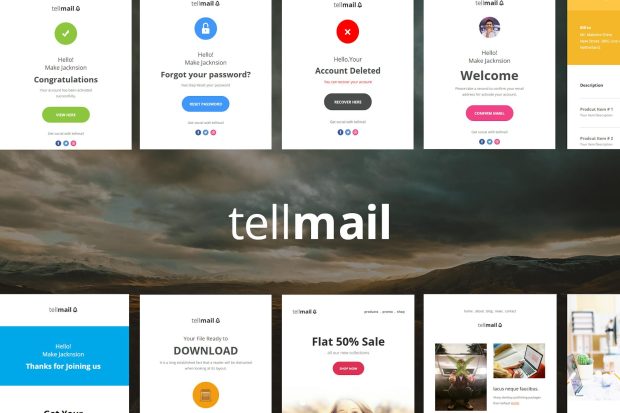 tellmail - 20 Unique Responsive Email Set