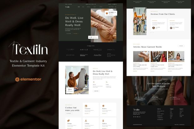 Textiln - Textile & Garment Industry Elementor Template Kit