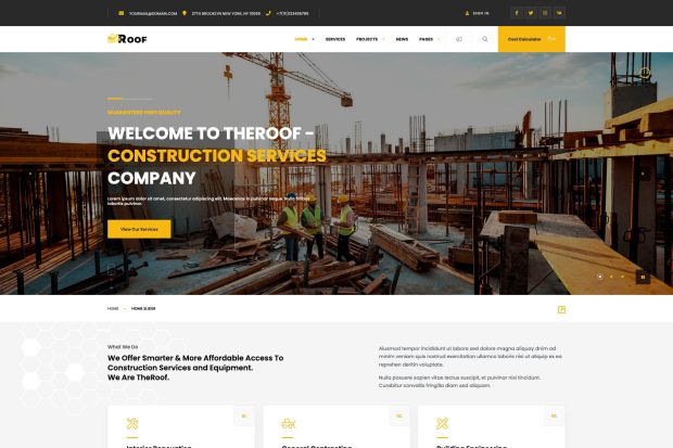 TheRoof – Construction & Renovate WordPress Theme 1.0.5