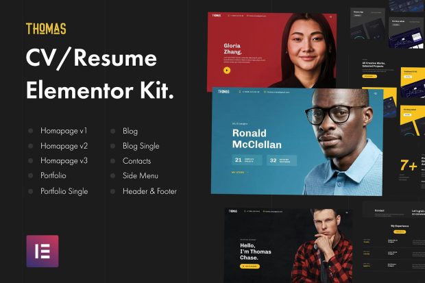 Thomas - CV/Portfolio Elementor Template Kit