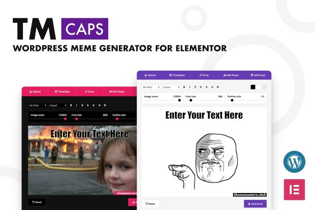 TM CAPS - WordPress Meme Generator For Elementor 1.3