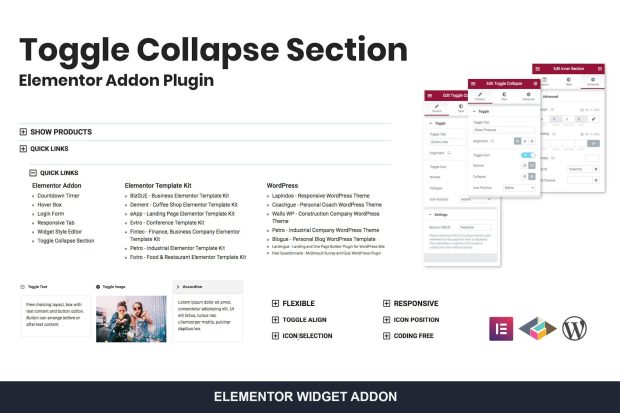 Toggle Collapse Section Elementor Addon 1.0.6