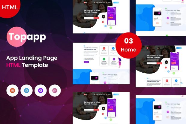 Topapp - App Landing Page Template