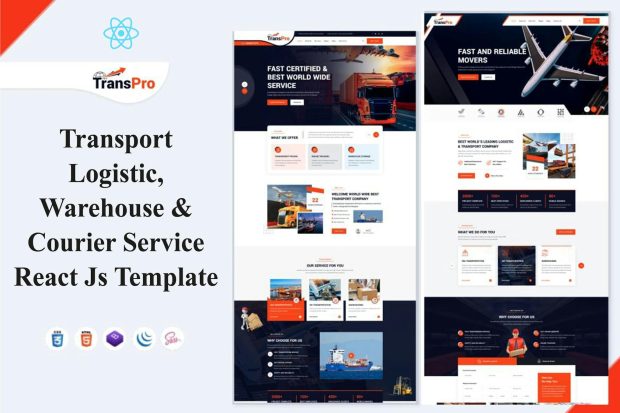 TransPro - Transport & Logistic Service React Js