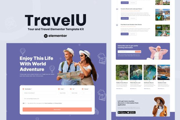 TravelU - Tour & Travel Elementor Template Kit