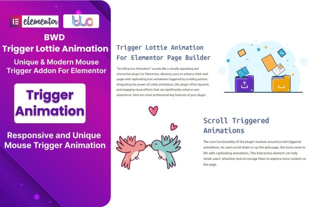 Trigger Lottie Animation Addon For Elementor 1.0