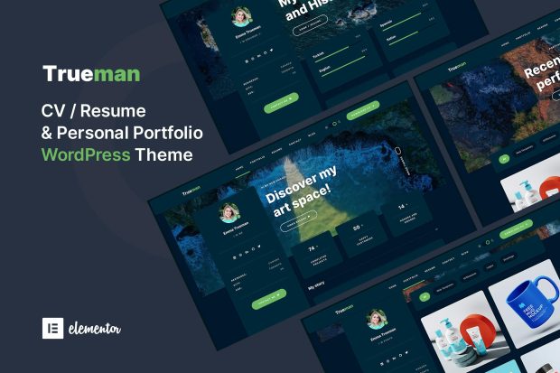 Trueman - Personal Portfolio Elementor WordPress 1.3.0