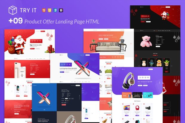 Tryit - Product Offer Landing Pages HTML Template