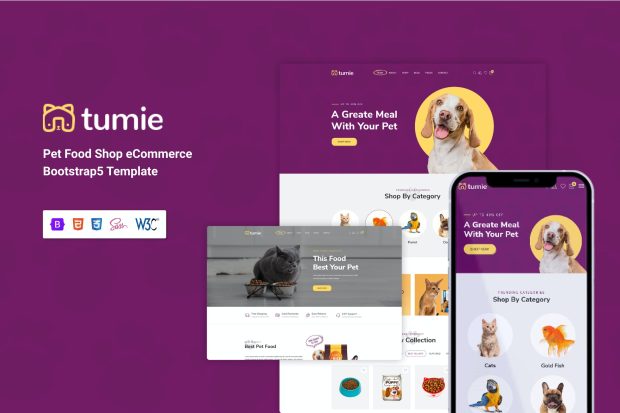 Tuime - Animal Food Website Template