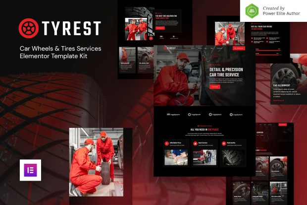 Tyrest – Car Tire & Wheel Service Elementor Template Kit