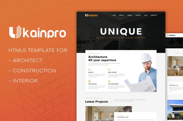 Ukainpro - Interior Design Portfolio HTML Template