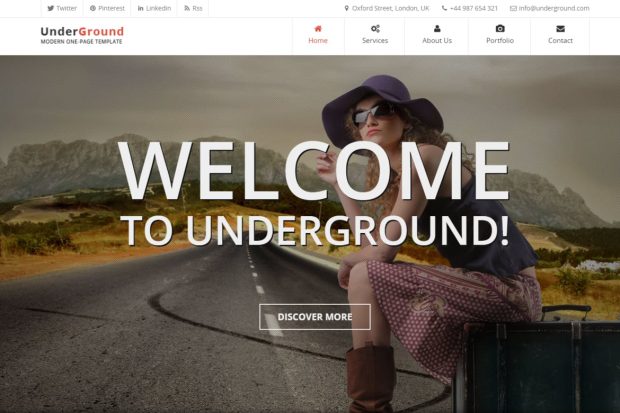 UnderGround - Minimal Onepage & Multipage Template