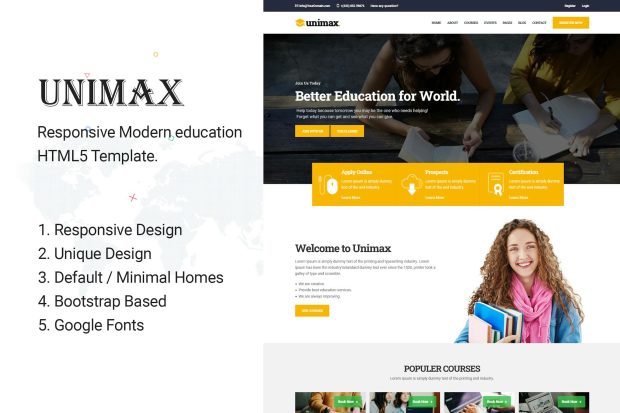 Unimax | Education HTML Template