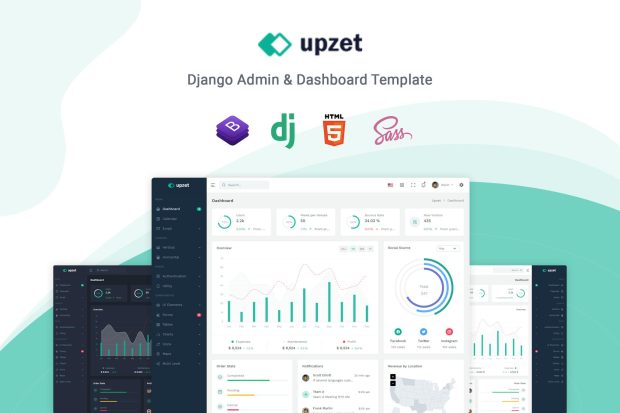 Upzet - Django Admin & Dashboard Template