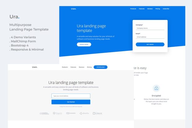 Ura Multipurpose Landing Page Template