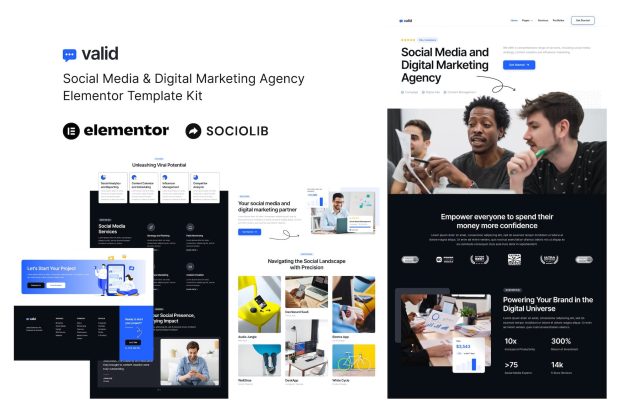 Valid - Social Media & Digital Marketing Agency Elementor Template Kit