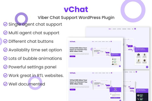 vChat - Viber Chat Support WordPress Plugin 1.2.0