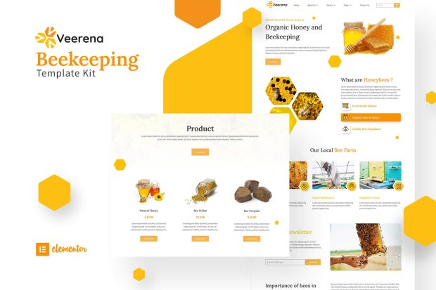 Veerena -  Honey Bee Elementor Template Kit