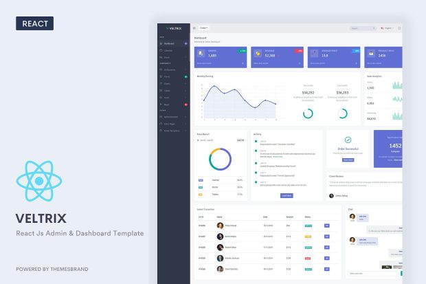 Veltrix - React Js Admin & Dashboard Template