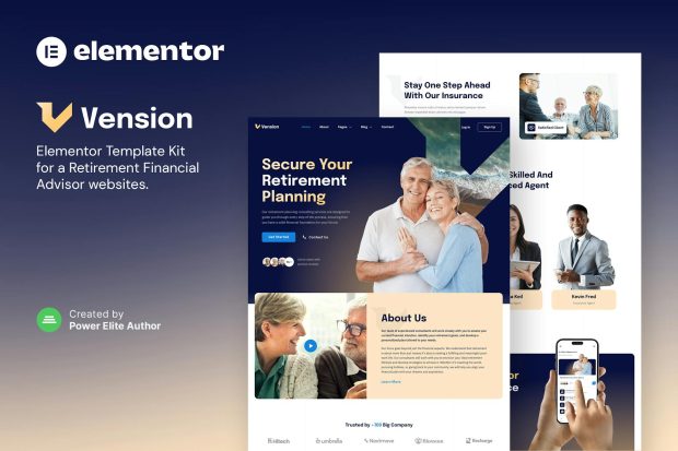 Vension – Retirement Planning Consulting Elementor Template Kit