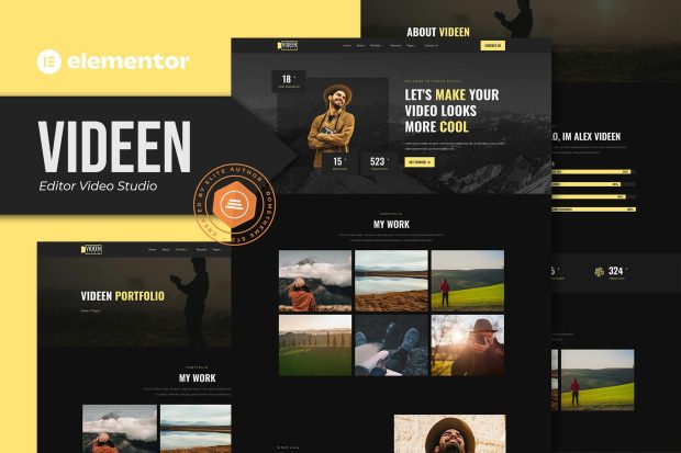 Videen - Video Editor Studio Elementor Template Kit