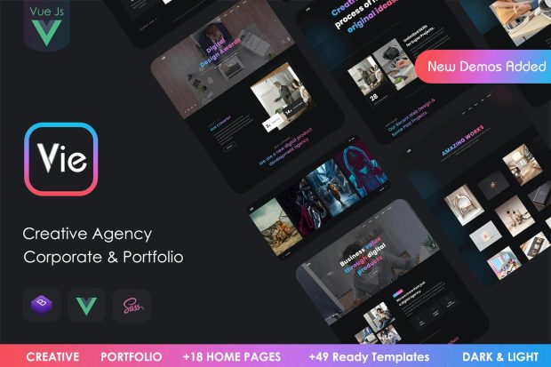 Vie - Vue Creative Portfolio & Agency template