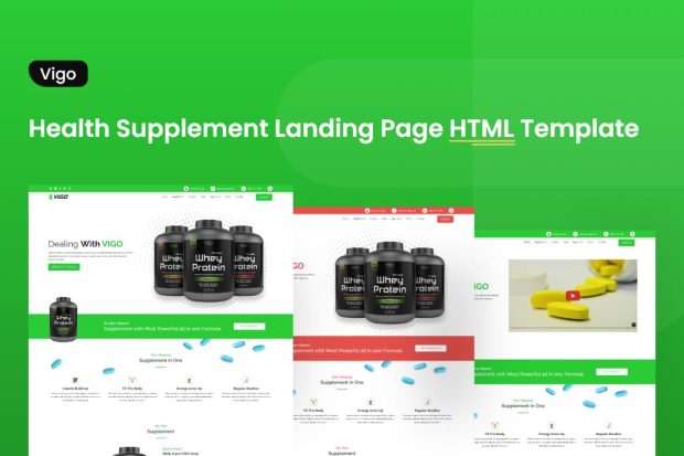 VIGO-Health Supplement Landing Page HTML Template