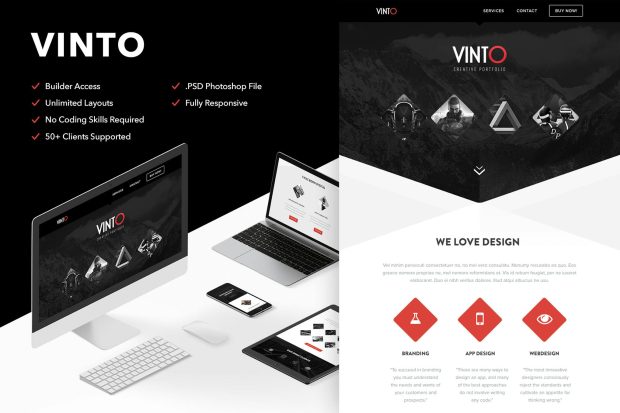 Vinto - Responsive Email + Themebuilder Access