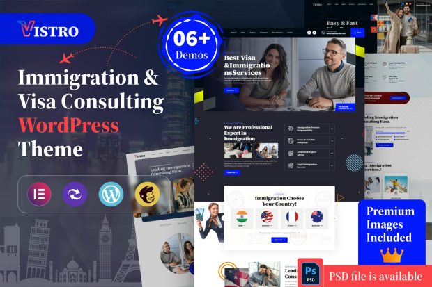 Vistro - Immigration Visa Consulting WordPress Theme 1.0.1