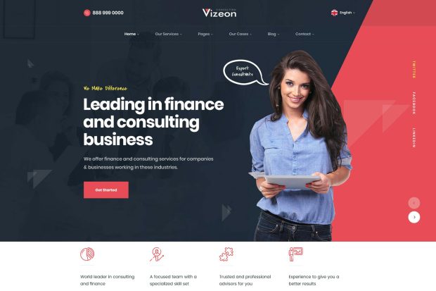 Vizeon - Business Consulting WordPress Themes 1.1.0