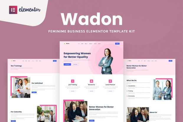 Wadon - Feminine Business Consultant Elementor Template Kit