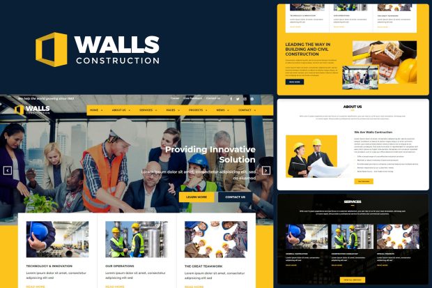 Walls - Construction HTML Template