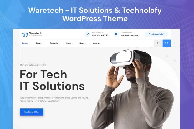 Waretech - IT Solutions WordPress Theme 1.0.9