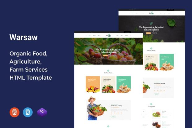 Warsaw - Organic Food, Agriculture, Farm Template